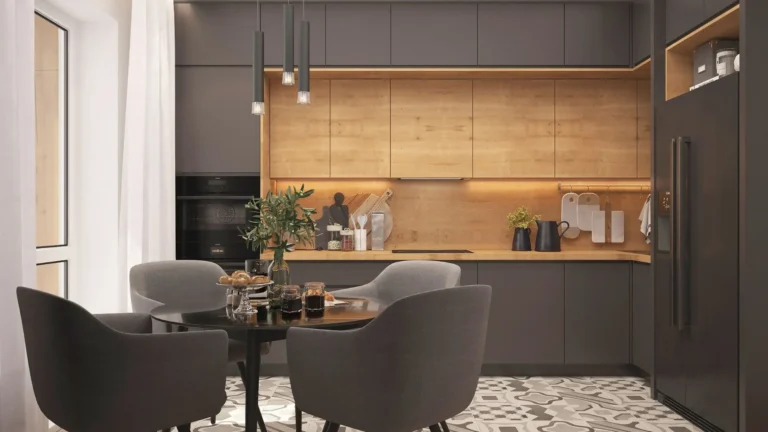 Cocina reformada con frentes lisos y buena iluminación