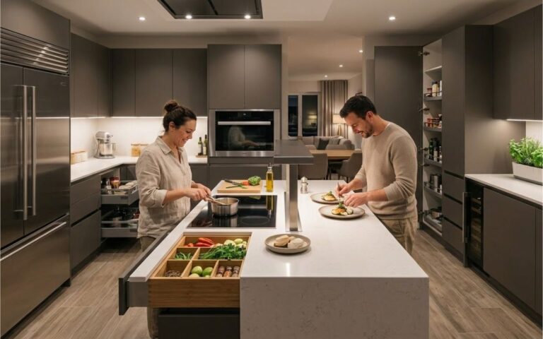 Cocina con mobiliario a medida