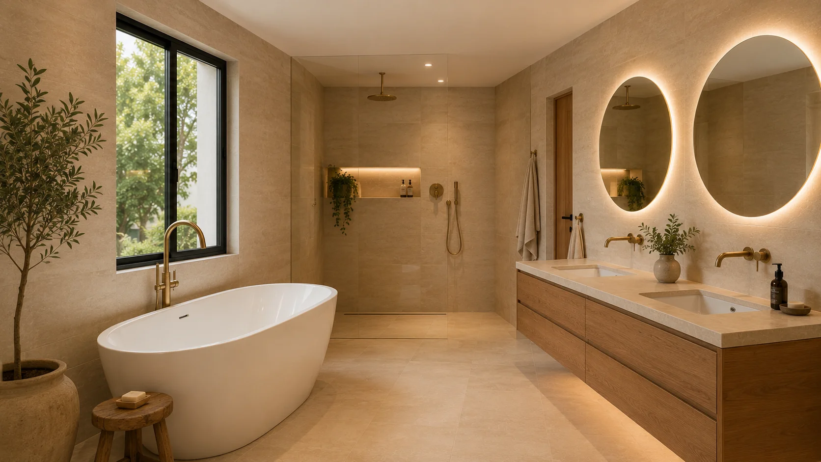 Reforma de baño moderno en Bollullos de la Mitación por Reformas Anjo